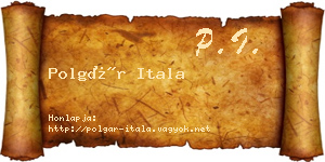 Polgár Itala névjegykártya